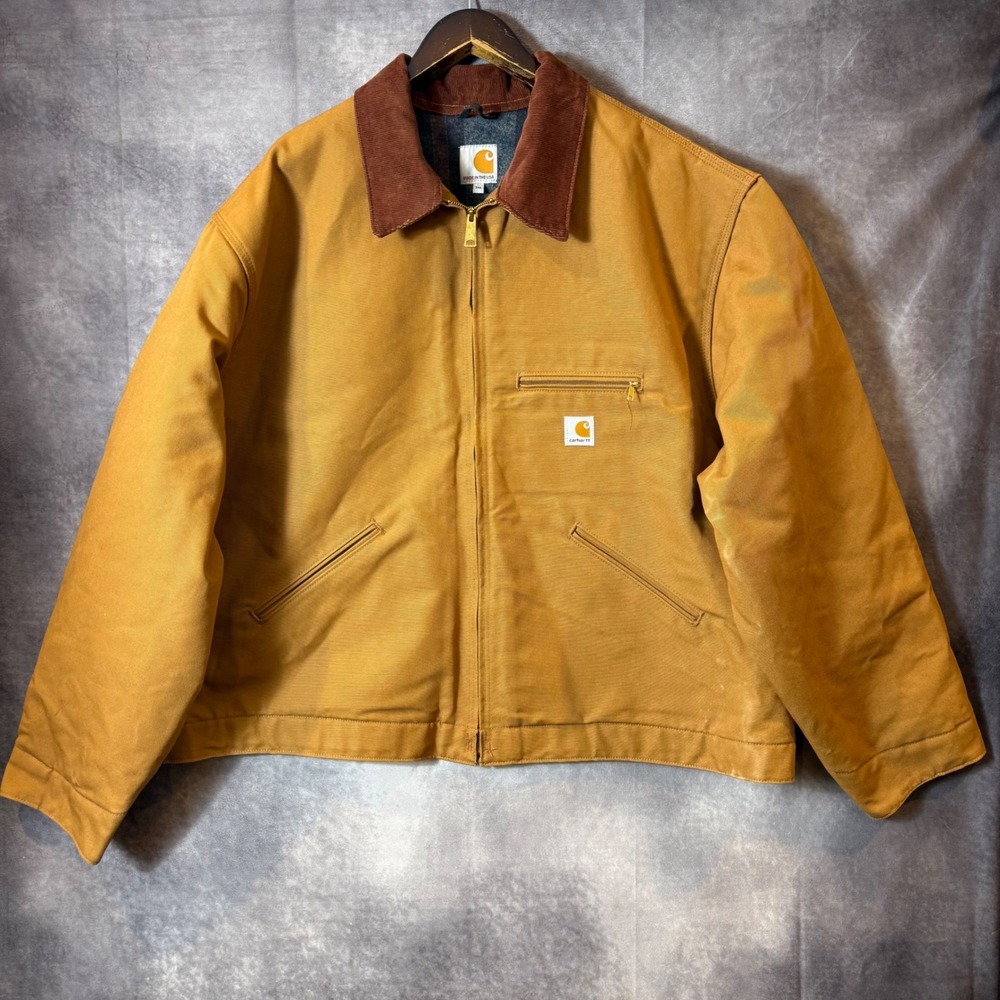 Carhartt Detroit Jacket J001 BRN Brown Blanket Lined Made in USA Men 3XL Regular